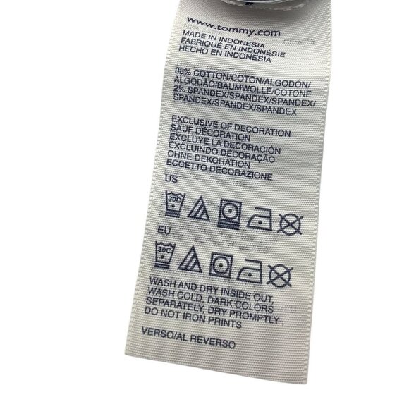 Tommy Hilfiger Girls Striped Polo Shirt L 12/14 Collared Short Sleeve Multicolor - Picture 8 of 10